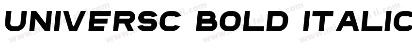 UniversC Bold Italic字体转换
